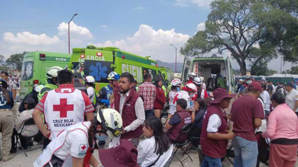 Caída de lona en mitin de Xonacatlán