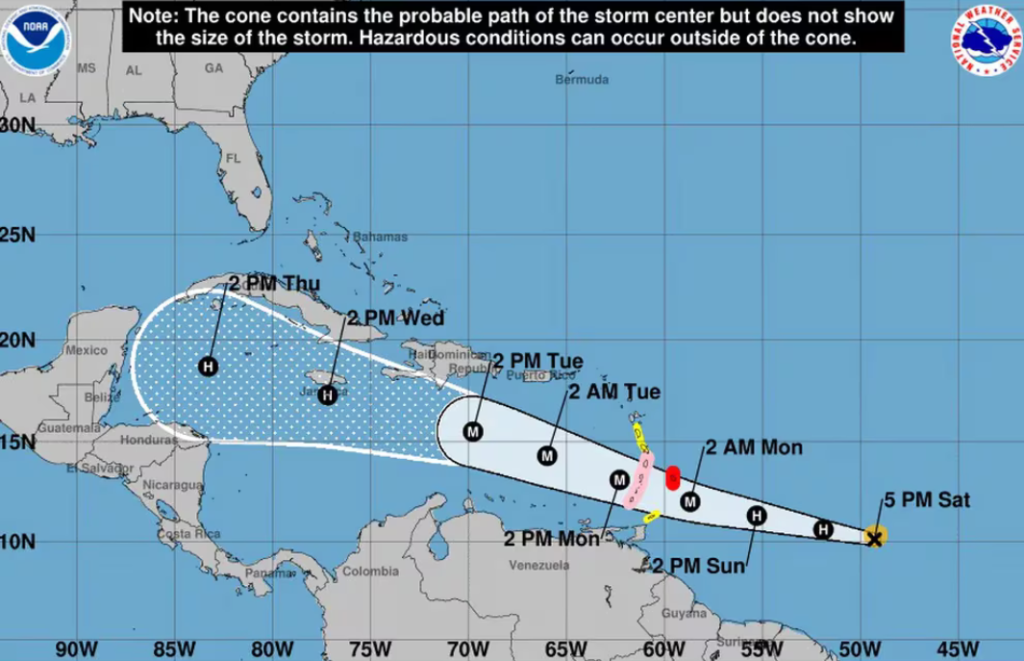 Reporte meteorológico del NHC