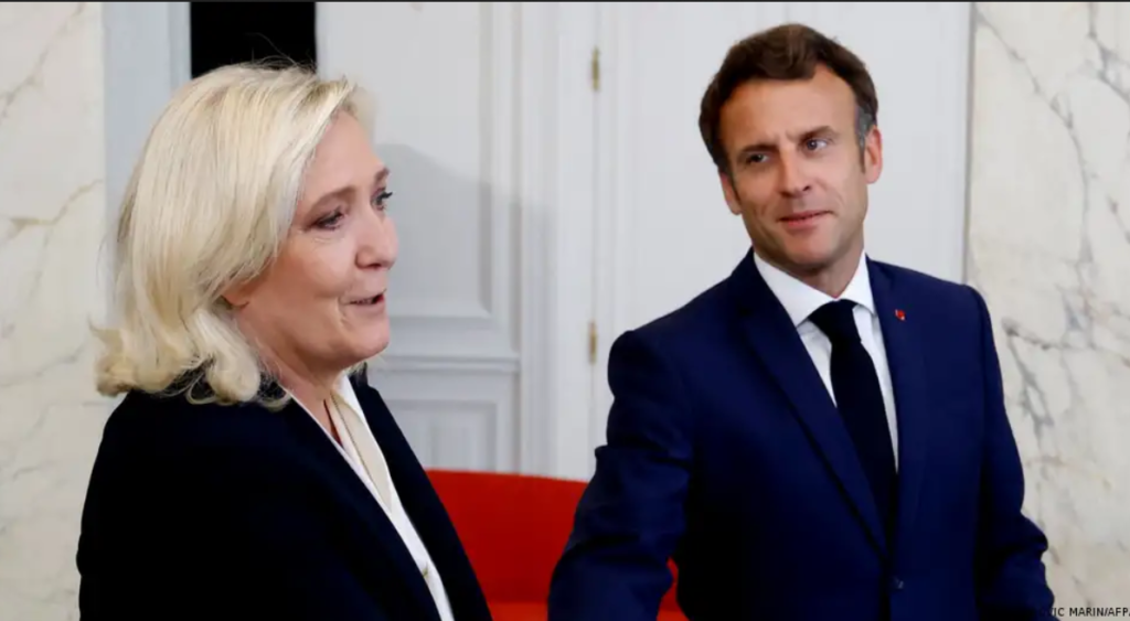 Le Pen y Macron