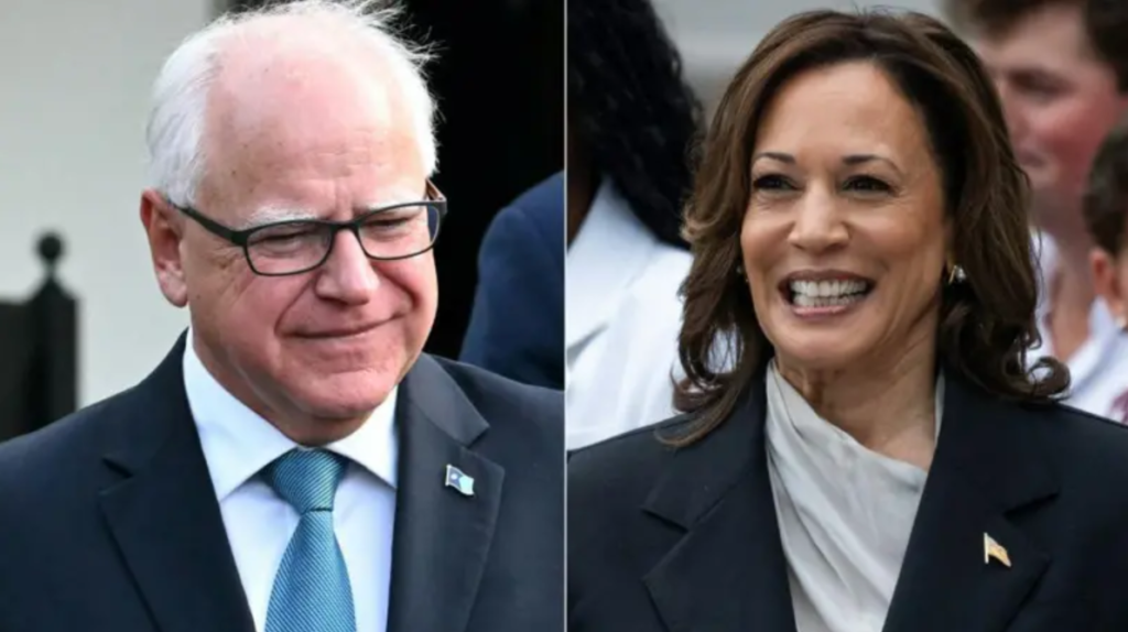 Tim Walz y Kamala Harris