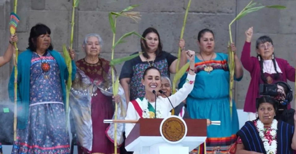 Claudia Sheinbaum en el Zócalo. Foto: Eduardo Miranda