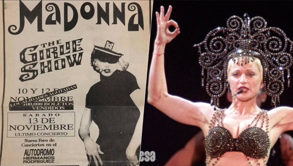 Madonna se presentó por primera vez en México en 1993, en medio de las protestas de un grupo que querían evitar su show en Foro Sol. (Foto: Facebook Madonna Madders / Ocesa). 