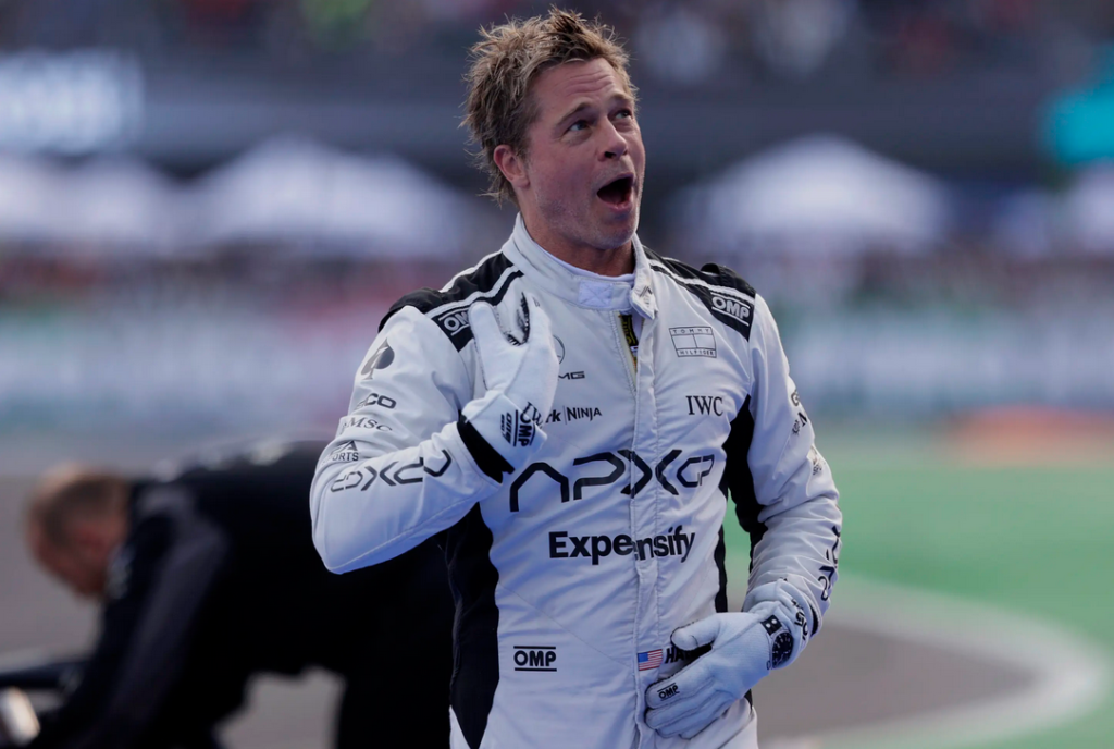 Brad Pitt en el Gran Premio de México