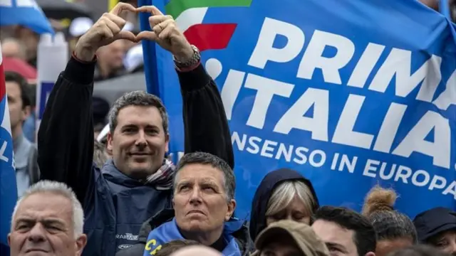 Protesta de nacionalistas en Italia