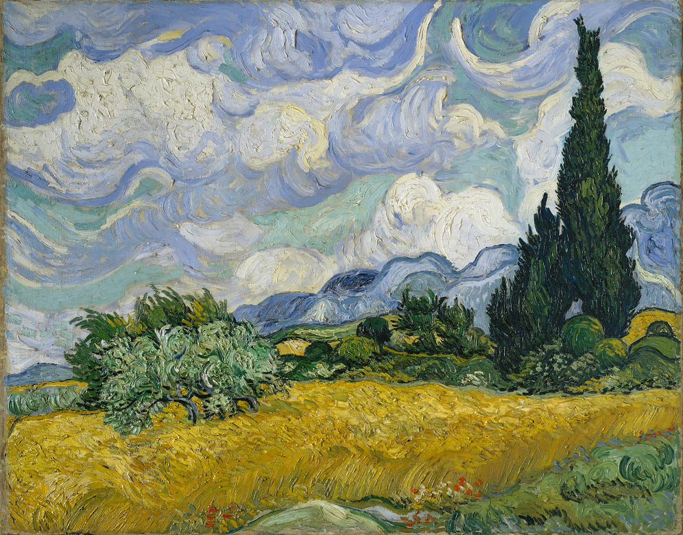 Campo de trigo con cipreses, 1889, Vincent Van Gogh. © The MET
            Museum 