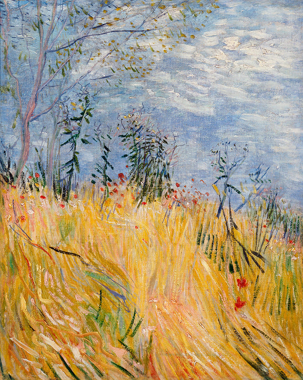 Borde de un campo de trigo con amapolas, 1887, Vincent Van
            Gogh. Colección Frederic C. Hamilton © Denver Art Museum