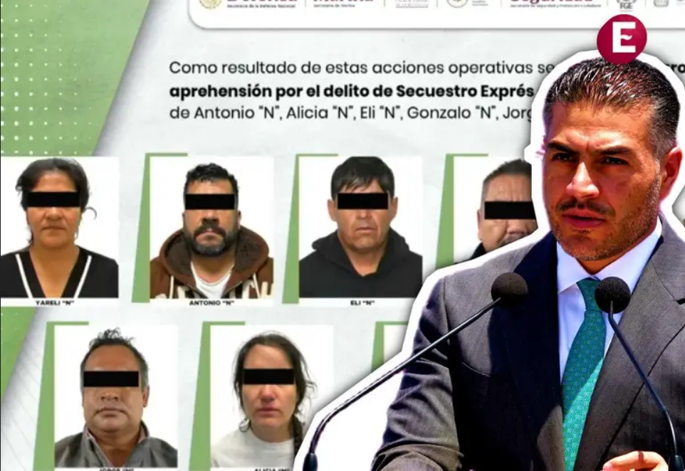 García Harfuch destacó la detención de varios extorsionadores en el Edomex. (Especial y Cuartoscuro | Diseño: Jimena Campuzano)