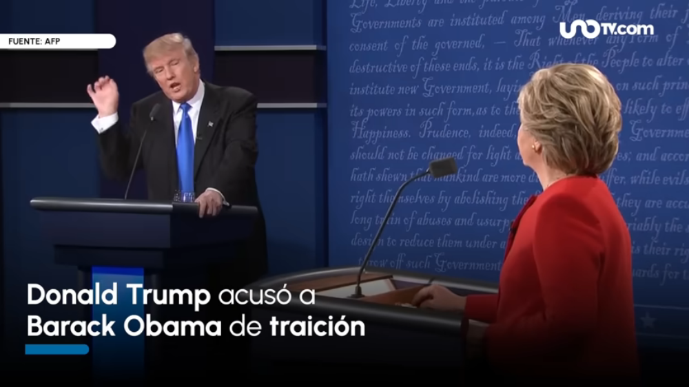 Trump acusa a Obama de traición en declaración pública