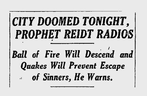 Un titular de The New York Times sobre una “ciudad condenada”, en 1926.