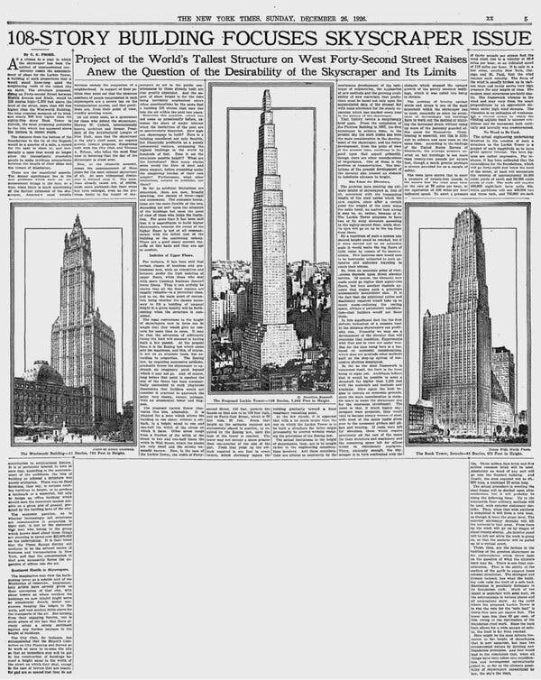 Una página de The New York Times del domingo 26 de diciembre de 1926.