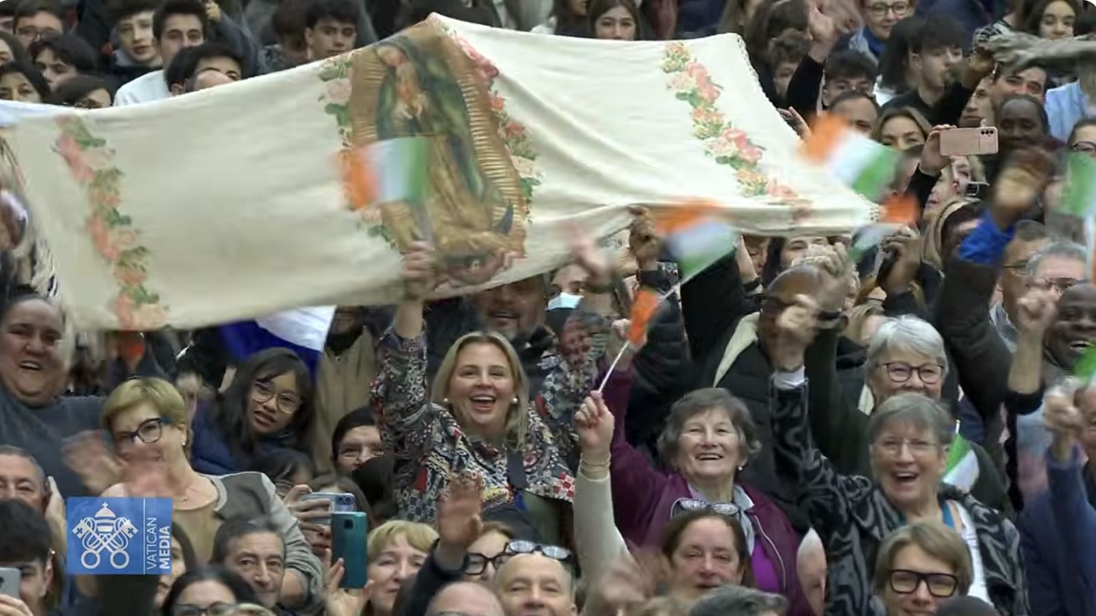 Fieles mexicanos en la audiencia general