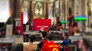 La iglesia de San Antón, en Madrid, se convierte en sala de televisión para seguir el Mundial | Infovaticana